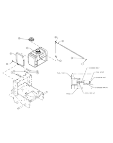 Tank Assembly Diagram and Parts List for G1236 55AC5GMR250-WAM Cub Cadet Lawn Mower